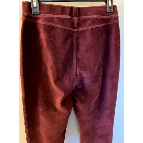Basic Editions Womens Burgundy Corduroy Leggings Size Medium - Picture 5 of 6
